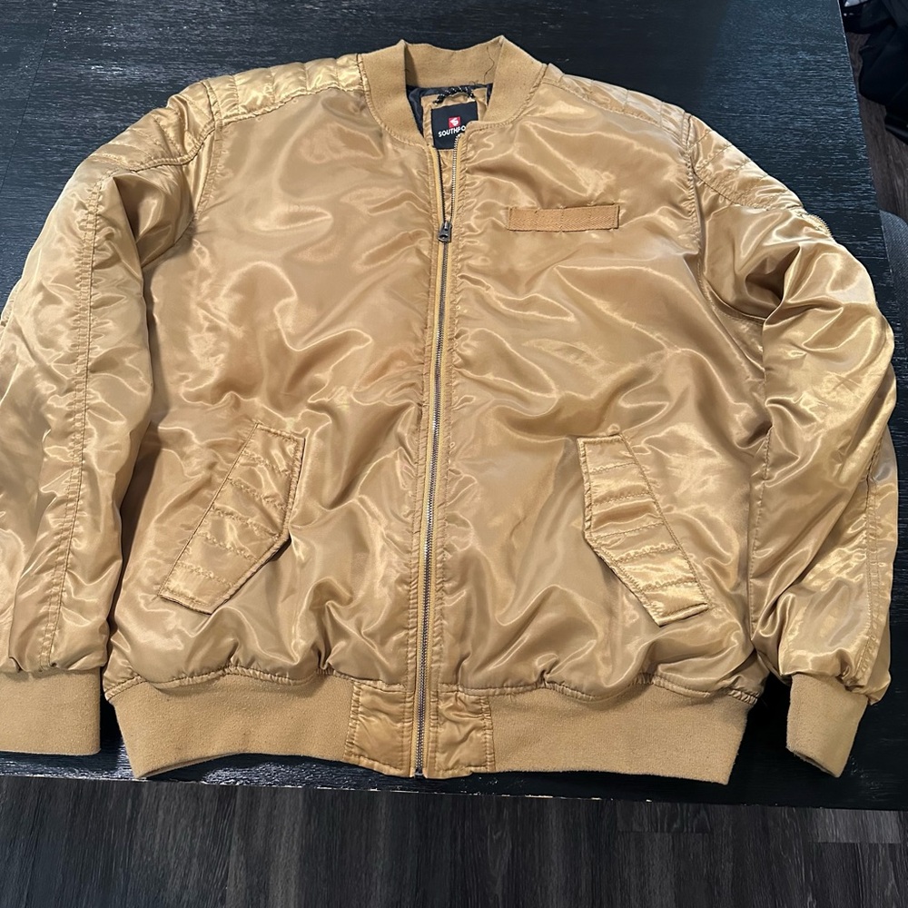 South Pole Men's Gold Bomber Jacket